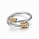 Trendy conjuntos de anillos y brazaletes de torque de 304 acero inoxidable SJEW-H073-10-5