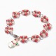 Glass Seed Beads Charm Bracelets BJEW-JB03694-02-1