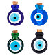SuperZubehör 4pcs 4 Farben handgemachte Bunte Malerei Parfümflaschenanhänger LAMP-FH0001-02-1