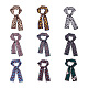 Giveny-eu 9pcs9色のシルクスカーフが飾る  スカーフネックレス  ヒョウプリント模様  ミックスカラー  45.28インチ（115cm）  7x0.05cm  1pc /カラー  9色  9個/袋 AJEW-GN0001-03-1