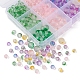 565pcs 15 colores perlas de vidrio pintadas con spray esmerilado GLAA-YW0001-37-3