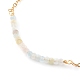 Bracelets de perles de morganite naturelle pierre de naissance de mars BJEW-JB06092-03-2