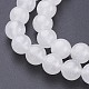 Chapelets de perles de jade blanche naturelle GSR8mmC138-2