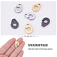 UNICRAFTALE 3 Sets 3 Colors 304 Stainless Steel Interlocking Clasps Metal Lock Clasp Golden Interlock Buckle Hole: 1mm for DIY Jewelry Making STAS-UN0034-58-2