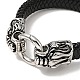 PU Imitation Leather Braided Cord Bracelet BJEW-E009-09AS-5