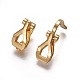 Brass Clip-on Earring Findings KK-F785-01G-2