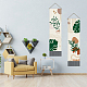 AHANDMAKER Pack of 2 Minimalist Leaves Tapestries Leaves Vertical Bohemian Tapestry Minimalist Bohemian Leaves Tassel Tapestry Wall Hanging for Bedroom Living Room Home AJEW-WH0399-055-2