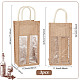 Джутовые мешочки для хранения вина на шнурке с прозрачным окном из ПВХ ABAG-WH0035-052B-2
