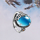 Shegrace 925 anillos ajustables de plata esterlina JR829H-5