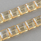 Galvanoplastie facettes en verre transparent perles brins EGLA-S087-01-1