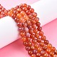 Natural Fire Crackle Agate Beads Strands X-G-G212-8mm-10-6