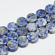 Fili di perle di diaspro macchia blu naturale G-T122-03M-1