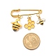 Bee and Honeycomb Enamel Charms Brooch JEWB-BR00068-3