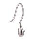 Rhodium Plated Sterling Silver Earring Hooks X-STER-E041-14P-3