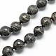 Natürliche schwarze Holz Spitze Stein Perlen Halsketten G-T015-E02-2