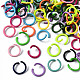 Spray Painted Iron Open Jump Rings X-IFIN-T017-04A-1