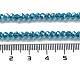 電気メッキガラスビーズセット  ABカラーメッキ  ファセットロンデル  士官候補生ブルー  3.5~4x2.5~3mm  穴：0.5mm  約123~127個/連  13.39インチ〜13.78インチ（34~35cm） EGLA-R048-3mm-17-3
