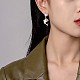 Natural Pearl with White Shell Dolphin Dangle Stud Earring JE1004A-6