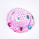 ベルベットの帽子の装飾  DIYクラフト装飾  印刷された水玉模様  パールピンク  48~50x17~18mm  約100個/袋 AJEW-T004-01B-2