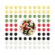 300 шт. 5 цвета рождественская тема для выпечки окрашенные стеклянные жемчужные круглые бусины HY-FS0001-02-2