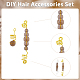 SUPERFINDINGS 3 Sets DIY Hair Accessories Set FIND-FH0001-38-4
