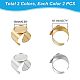 Unicraftale 4Pcs 2 Colors 304 Stainless Steel Open Cuff Finger Ring Cabochon Settings STAS-UN0052-36-2