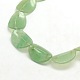 Wave Oval Natural Green Aventurine Beads Strands G-P063-29-3