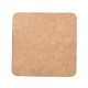 空白のクラフト紙の指リング ディスプレイ カード  正方形  バリーウッド  6x6x0.05cm  穴：6mm CDIS-G005-02-2