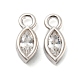 Real Platinum Plated Rhodium Plated 925 Sterling Silver Charms STER-K176-03B-P-2