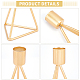 鉄キャンドルホルダー  完璧なホームパーティーの装飾  三角形  ゴールドカラー  2.2x16.5x9.5cm AJEW-WH0171-56B-6