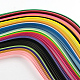 Quilling bandes de papier rectangle de 36 couleurs X-DIY-R041-02-2