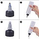Benecreat 8 confezione flaconi di erogazione in plastica da 7.8 once con tappo a rotazione nero DIY-BC0009-10-2