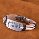 Unisex pulseras de cordón de cuero de moda BJEW-BB15505-C-7