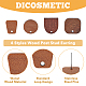 Dicosmetic 40 pz 4 risultati di orecchini a perno in legno ad arco e piatto rotondi FIND-DC0004-47-5
