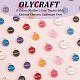 Olycraft 80 stücke 8 farben muttertag thema legierung emaille charms ENAM-OC0001-07-4