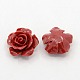 Perles roses de fleur de 3D en corail synthétique CORA-A005-14mm-02-1