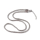 304 ожерелье-цепочка из костяной веревки из нержавеющей стали для женщин NJEW-I121-01C-P-1