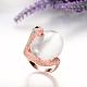 Изящные кольца из оловянного сплава с покрытием «кошачий глаз» из настоящего розового золота для женщин RJEW-BB01101-8B-4