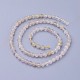 Chapelets de perles en quartz rutiles d'or naturel G-F619-10A-4mm-2