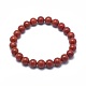 Bracelets extensibles en perles de jaspe rouge naturel X-BJEW-K212-B-012-2