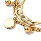 Resin Yin Yang and Round Ball Charm Multi-strand Bracelet BJEW-G639-31G-3