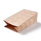 長方形のクラフト紙袋  ハンドルなし  ギフトバッグ  波の模様  バリーウッド  13x8x24cm CARB-K002-04B-04-2