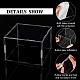 FINGERINSPIRE 6.3x6.3x4.1Inch Clear Acrylic Display Case Self-Assembly Rectangle Acrylic Boxes for Display Dustproof Protection Showcase with Black Base Storage Box for Action Figures Collectibles ODIS-WH0030-51B-4