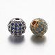 Perles de zircone cubique micro pave en Laiton ZIRC-G078-40-2