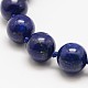 Teñidos naturales lapis lazuli de los filamentos de los abalorios redondos G-K082-14mm-1