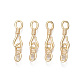 Brass Hook and S-Hook Clasps X-KK-T063-009-NF-1