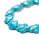 Teints perles synthétiques turquoise brins G-M152-10-A-2