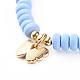 Bracelet à breloques en alliage d'émail papillon pour adolescente femme BJEW-JB06917-7