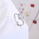 Adjustable 925 Sterling Silver Cubic Zirconia Finger Rings RJEW-BB20761-6-5