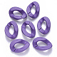 Opaque Spray Painted Acrylic Linking Rings OACR-S036-001B-I05-3